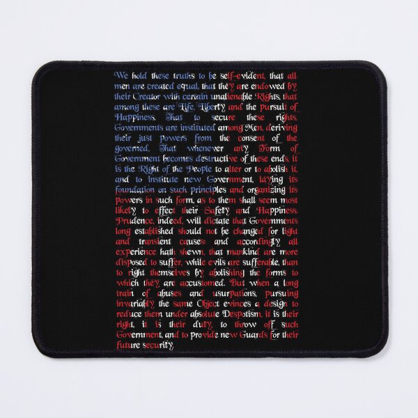 Item preview, USA Flag: Preamble of the 1776 Declaration of Independence designed and sold by Happy Puppy Print On Demand.