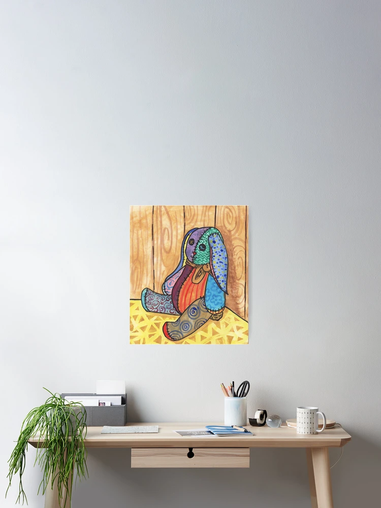 Thumbnail 2 of 3, Poster, Stuffed Rabbit designed and sold by missmann.