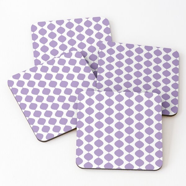 Item preview, Mid Century Modern Retro 60s Waves Pattern  (Violet Pastel) designed and sold by Makanahele.