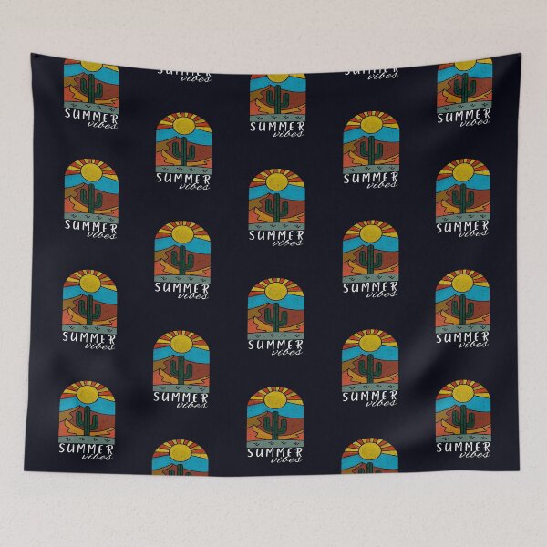 Item preview, Retro Summer Vibes, Cactus and Desert Sunrise designed and sold by madtoyman.