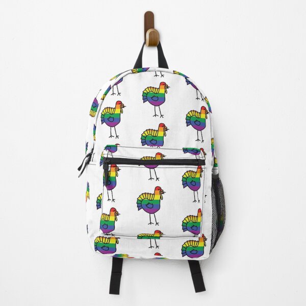 Item preview, Cute Pride Thanksgiving Turkey in Rainbow Stripes designed and sold by ellenhenry.