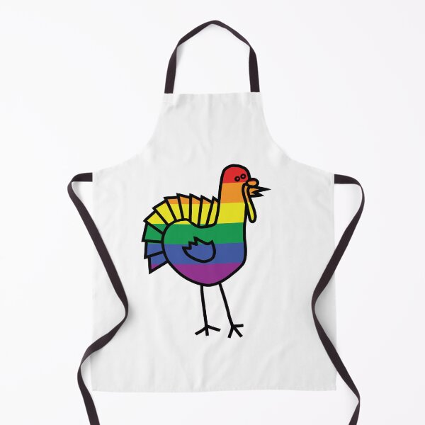 Item preview, Cute Pride Thanksgiving Turkey in Rainbow Stripes designed and sold by ellenhenry.