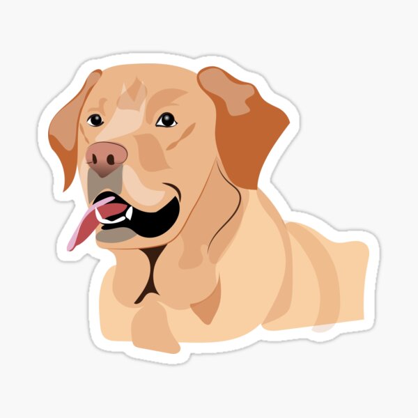 "Yellow Lab" Sticker for Sale by laurashrago Redbubble