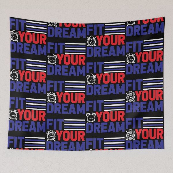 Item preview, Fit Your Dream Inspirational Motivational Quotes Saying Happy Life Apparel Essential Motivation Inspiration Joy Mood designed and sold by DesignByHeartUK.
