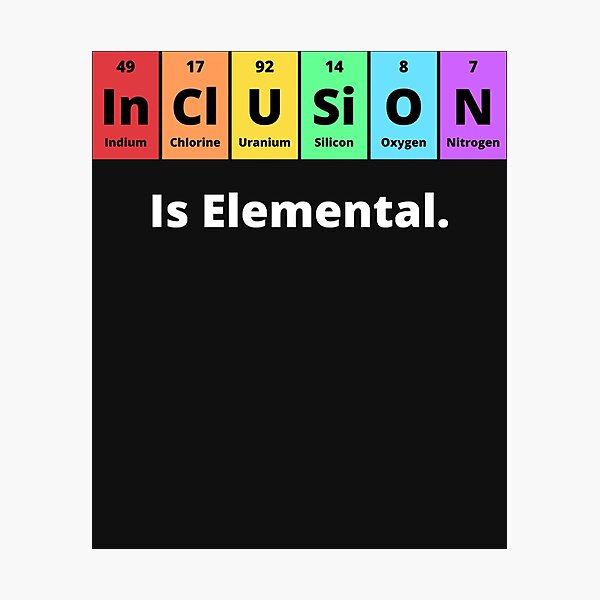 Item preview, Inclusion is elemental, indium chlorine uranium silicon oxygen nitrogen is elemental essent designed and sold by TrudyReyff.