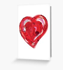 Wolves in Love Greeting Card
