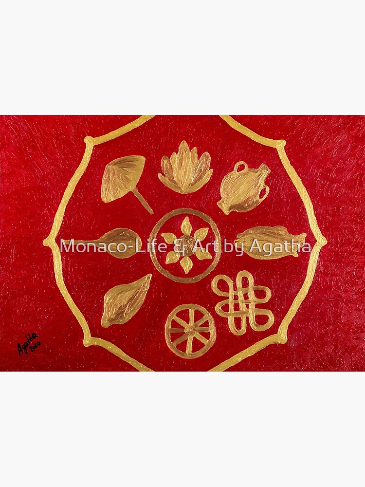 "BUDDHIST GOOD LUCK SYMBOLS by Agatha" Art Print by artsophiemarie