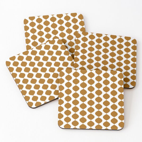 Item preview, Mid Century Modern Retro 60s Waves Pattern  (Yellow Orange Dark) designed and sold by Makanahele.