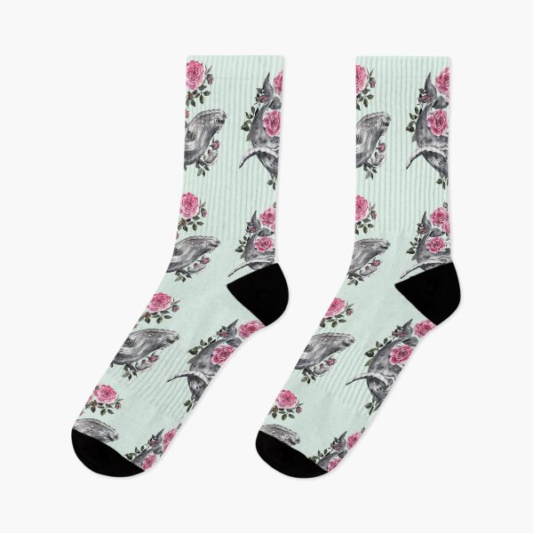 Artikelvorschau, Wal und rosa Rosen entworfen und verkauft von AmkaArts.
