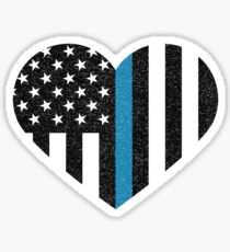 Thin Blue Line Flag Sticker