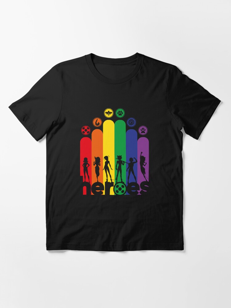 Miraculous Ladybug - Rainbow Collection - All heroez icons | Essential  T-Shirt