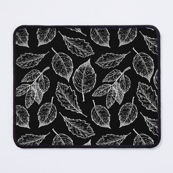 Artikelvorschau, Autumn Leaves Black & White-Muster entworfen und verkauft von Studio Vickn.