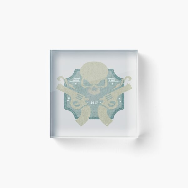 Item preview, Skulls & Guns blue designed and sold by Sofie Pettersson.