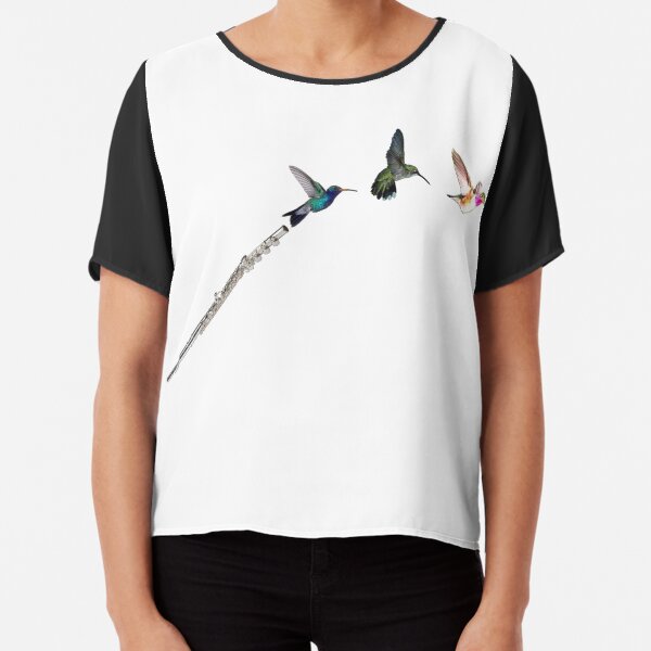 Hummingbird Flute Chiffon Top