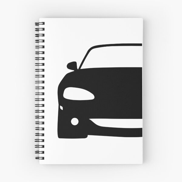 Artikelvorschau, Mazda Miata MX-5 NB schwarze Silhouette vorne entworfen und verkauft von EdimDesign.
