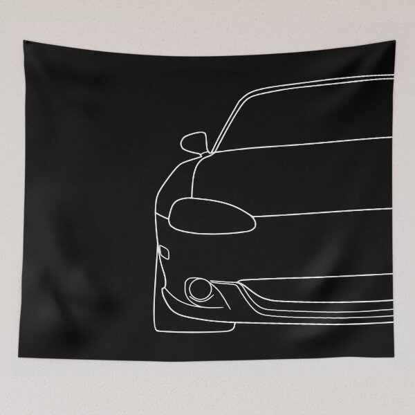 Aperçu de l'œuvre Mazda Miata MX-5 NB lignes blanches avant créée et vendue par EdimDesign.