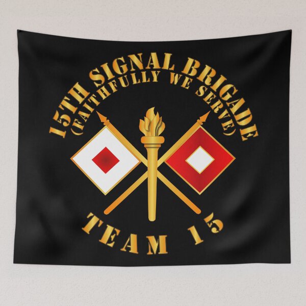 Item preview, Army - 15th Signal Brigade - Signal Branch - Team 15  X 300 designed and sold by Military Insignia Products.