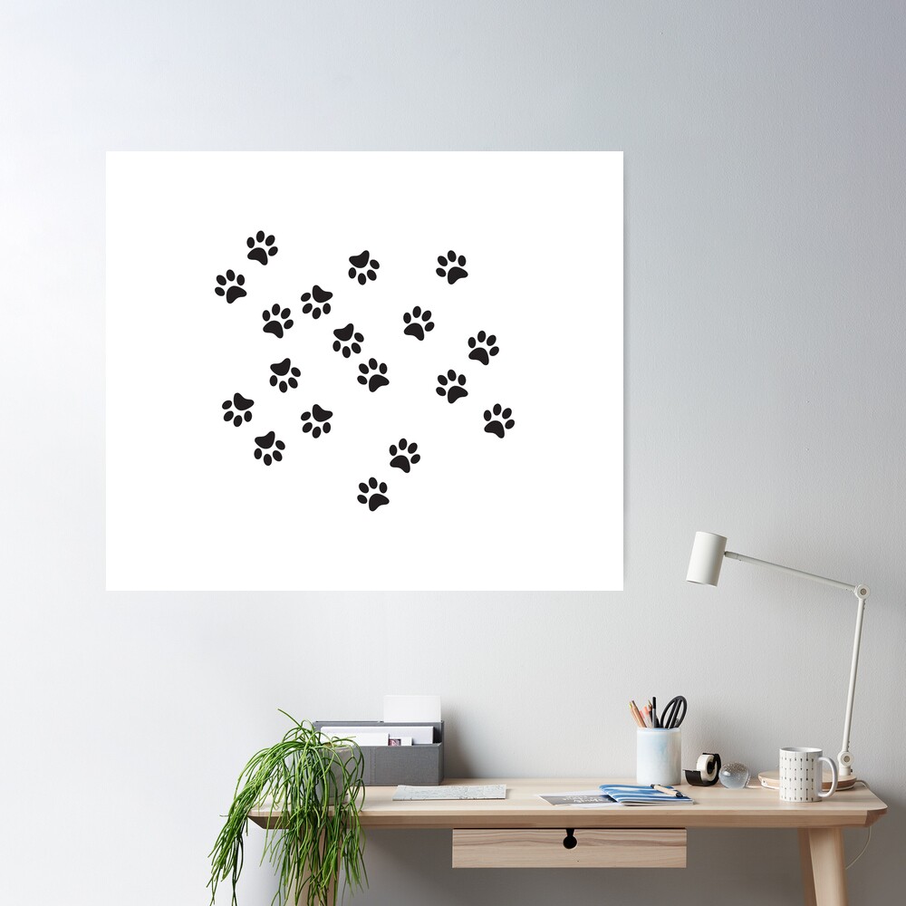 Pet Paw Print Trail Poster for Sale by BeJolley