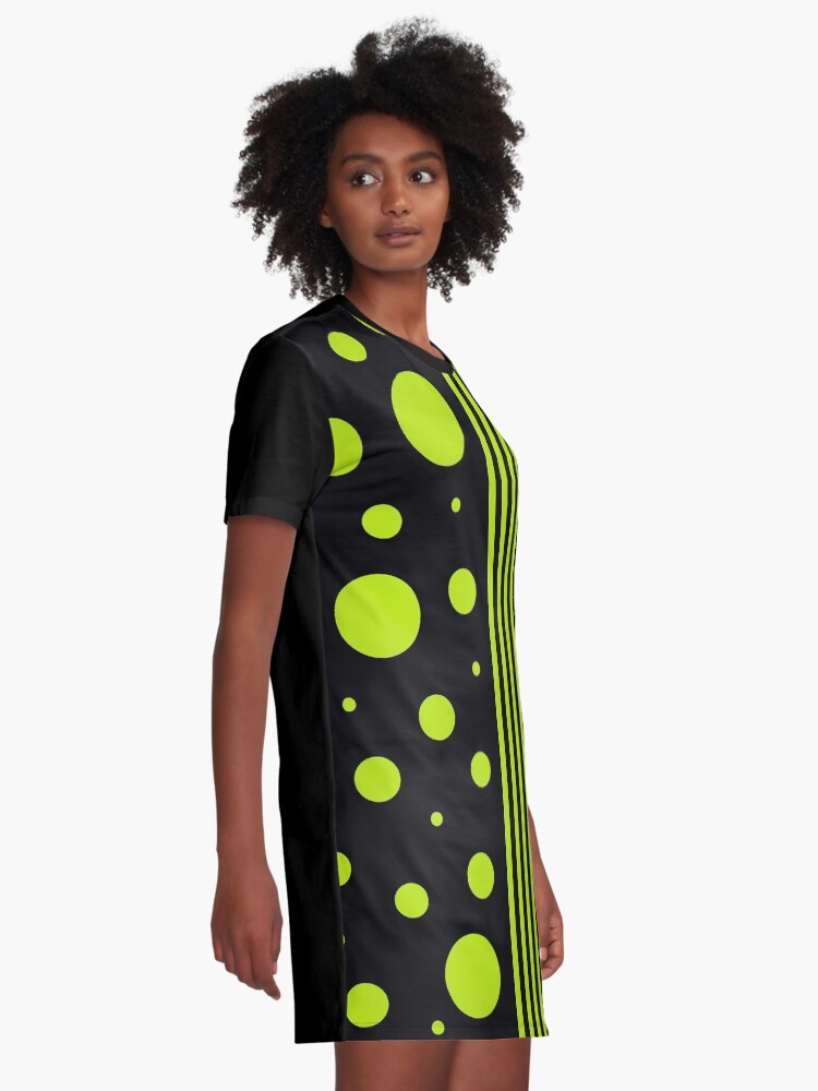 Green dress black clearance spots