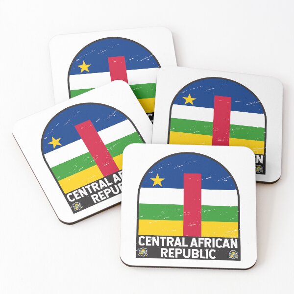 Item preview, Central African Republic Flag Emblem Distressed Vintage designed and sold by KrisSidDesigns.
