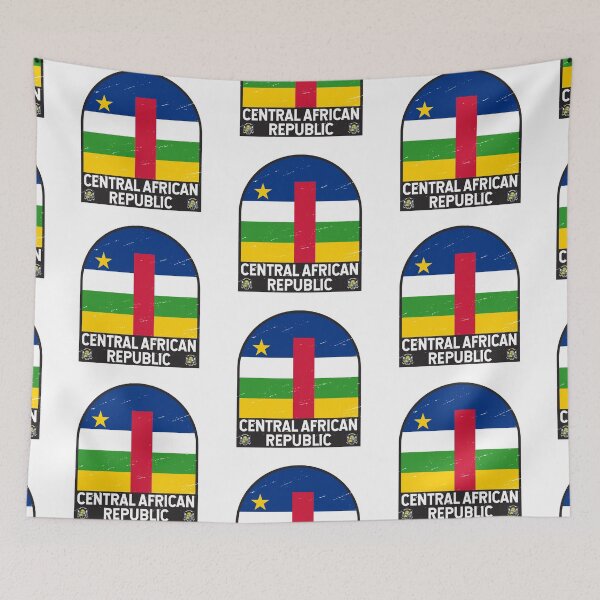 Item preview, Central African Republic Flag Emblem Distressed Vintage designed and sold by KrisSidDesigns.