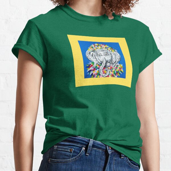 ELEPHANT GIRL YELLOW by Agatha Classic T-Shirt