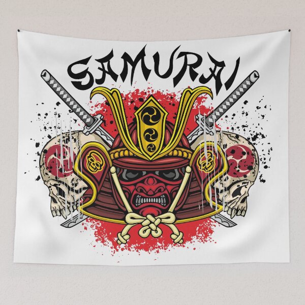 Item preview, samurai skull  designed and sold by amid999.