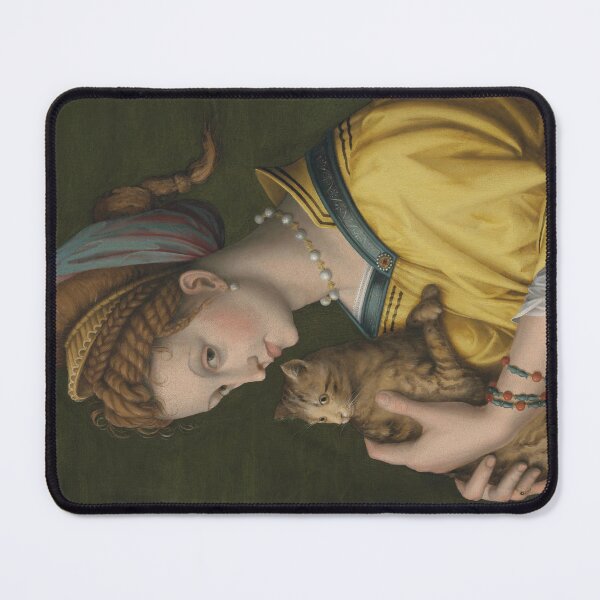 Item preview, Portrait of a Young Lady Holding a Cat by Francesco Bacchiacca designed and sold by Amanda1775.