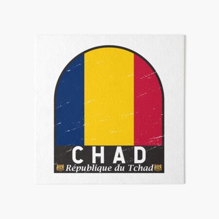 Item preview, Chad Flag Emblem Distressed Vintage designed and sold by KrisSidDesigns.