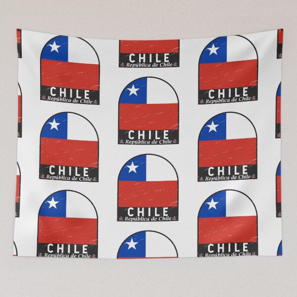 Item preview, Chile Flag Emblem Distressed Vintage designed and sold by KrisSidDesigns.