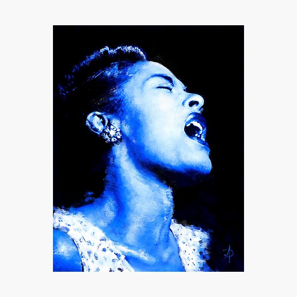 Lady Day in Blue Photographic Print