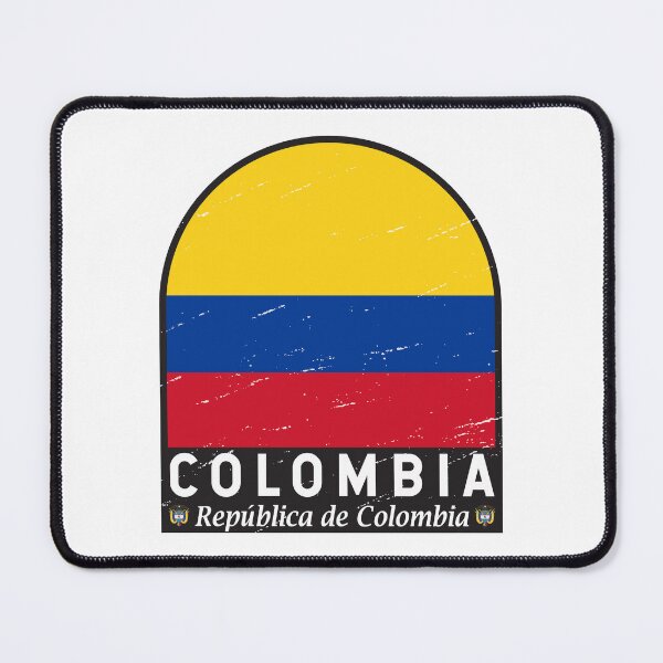 Item preview, Colombia Flag Emblem Distressed Vintage designed and sold by KrisSidDesigns.