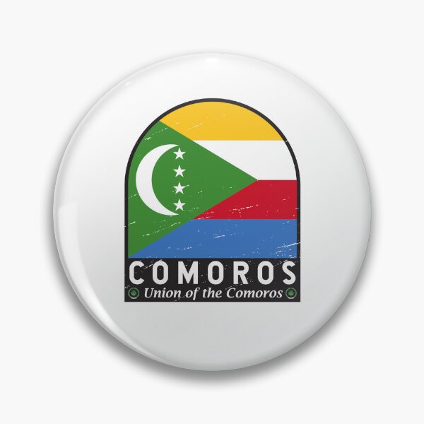 Item preview, Comoros Flag Emblem Distressed Vintage designed and sold by KrisSidDesigns.