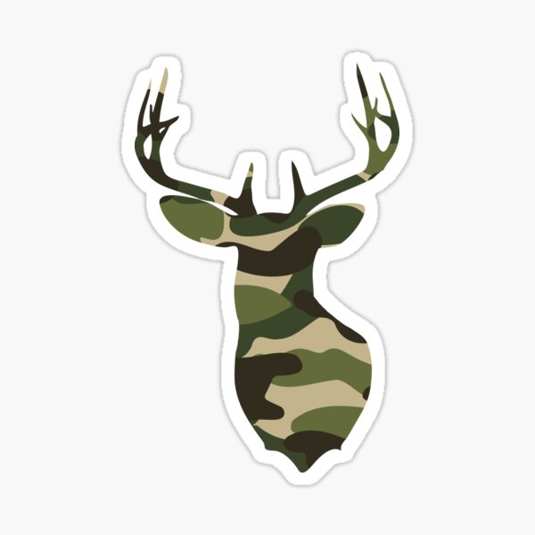 Camouflage American Flag Deer Hunting' Sticker Spreadshirt, 53% OFF