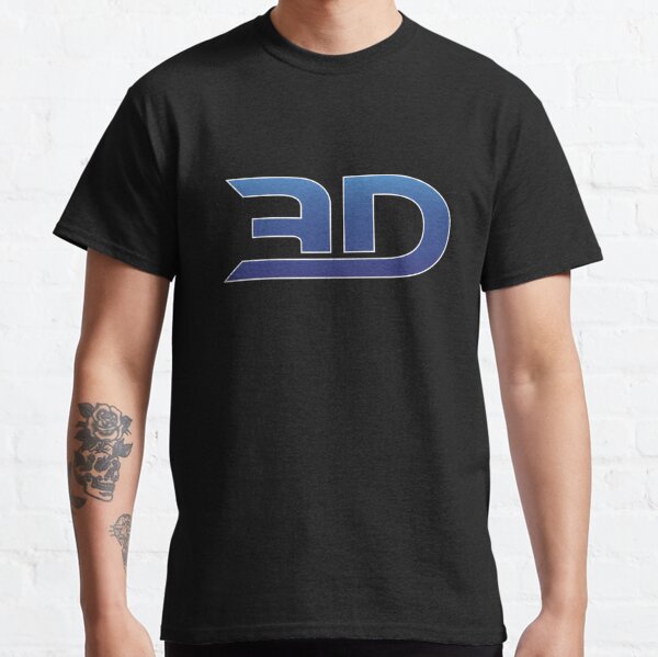 3D Minimal Blue Logo Classic T-Shirt
