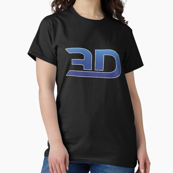 3D Minimal Blue Logo Classic T-Shirt