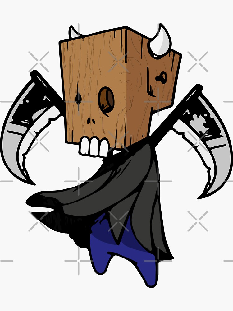 "Woodman Hero Character Funny Tee" Sticker by quickkaart Redbubble