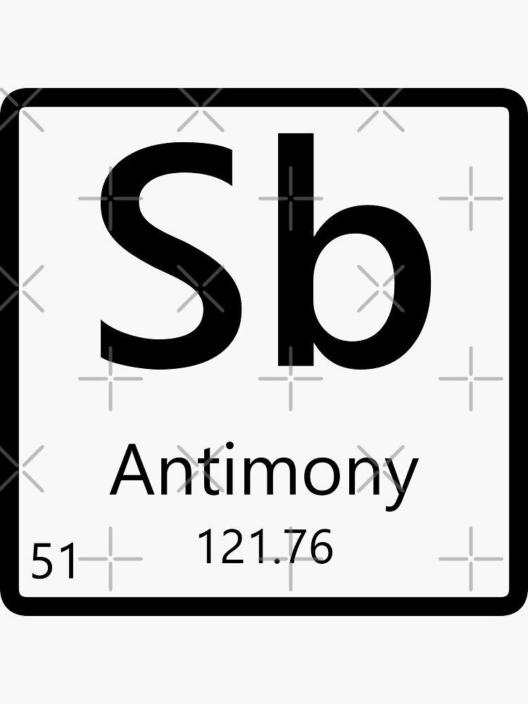 "Antimony Periodic Table of Elements" Sticker for Sale by elemental