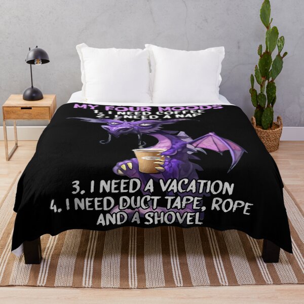 Item preview, My Four Moods I Need Coffee I Need A Nap Dragon Coffee Lover designed and sold by Bridge Galson.