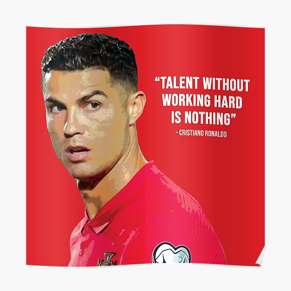 Cristiano Ronaldo motivational quotation Poster football - Real