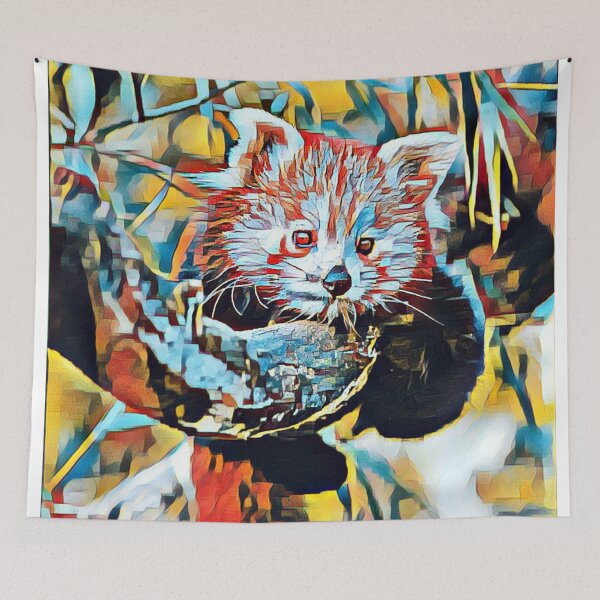 Item preview, Modern Pop Art Portrait Red Panda Art designed and sold by TheWildFlix.