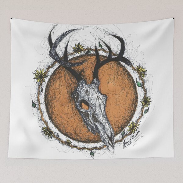 Item preview, Skull Series: Deer designed and sold by Jessieisaninja.