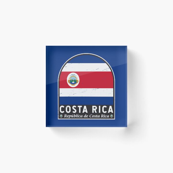 Item preview, Costa Rica Flag Emblem Distressed Vintage designed and sold by KrisSidDesigns.