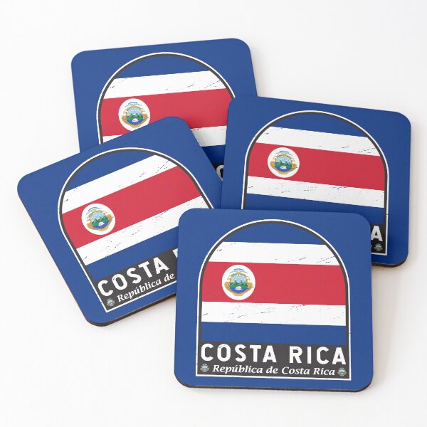 Item preview, Costa Rica Flag Emblem Distressed Vintage designed and sold by KrisSidDesigns.