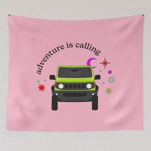 Item preview, Kinetic Yellow Suzuki Jimny | Adventure is Calling designed and sold by stoicjimny.
