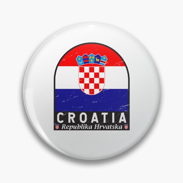 Item preview, Croatia Flag Emblem Distressed Vintage designed and sold by KrisSidDesigns.