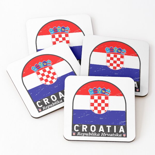 Item preview, Croatia Flag Emblem Distressed Vintage designed and sold by KrisSidDesigns.