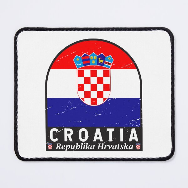 Item preview, Croatia Flag Emblem Distressed Vintage designed and sold by KrisSidDesigns.