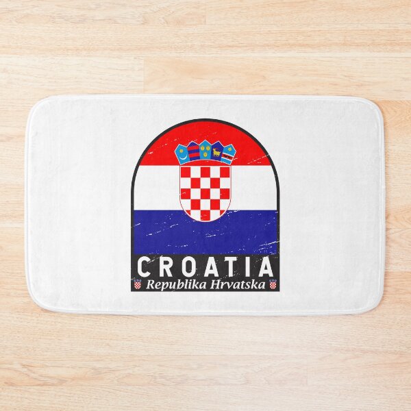 Item preview, Croatia Flag Emblem Distressed Vintage designed and sold by KrisSidDesigns.