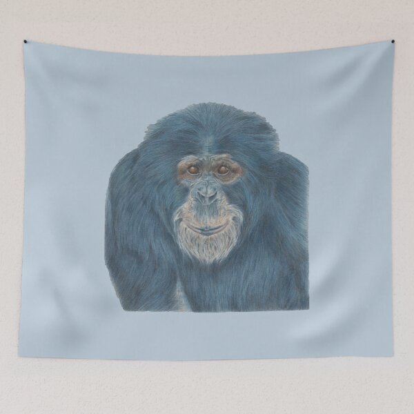 Item preview, chimpanzee drawing designed and sold by MurielCarmet.